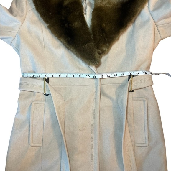 NWOT WORTHINGTON LINED WOOL BLEND FAUX FUR REMOVABLE COLLAR COAT WITH BELT - Picture 7 of 14